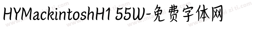 HYMackintoshH1 55W字体转换